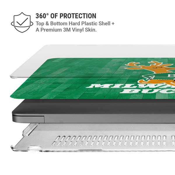 NBA Milwaukee Bucks Hardwood Classics MacBook Pro 14in (2021-24) Case plus Skin
