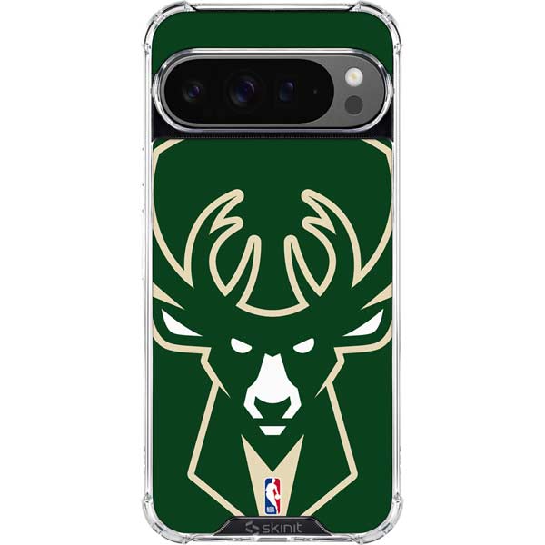NBA Milwaukee Bucks Large Logo Google Pixel 10 Pro Clear Case