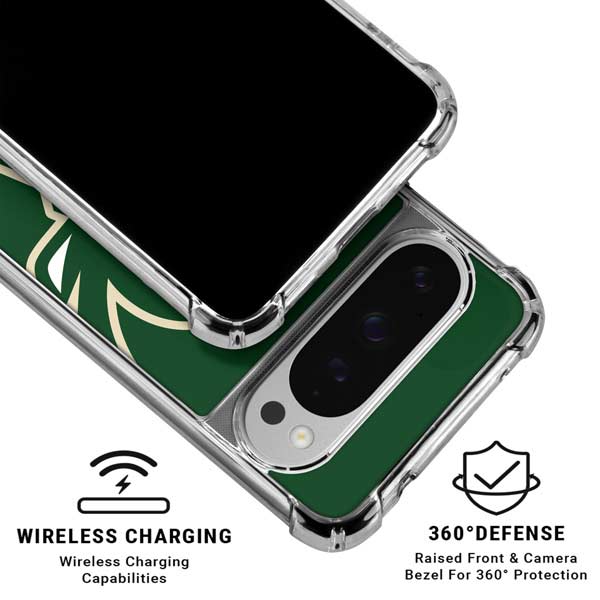 NBA Milwaukee Bucks Large Logo Google Pixel 10 Pro Clear Case
