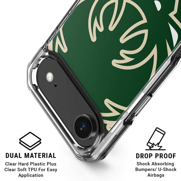 NBA Milwaukee Bucks Large Logo iPhone 17 Air Clear Case