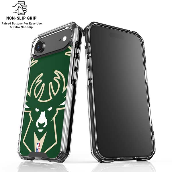 NBA Milwaukee Bucks Large Logo iPhone 17 Air Clear Case