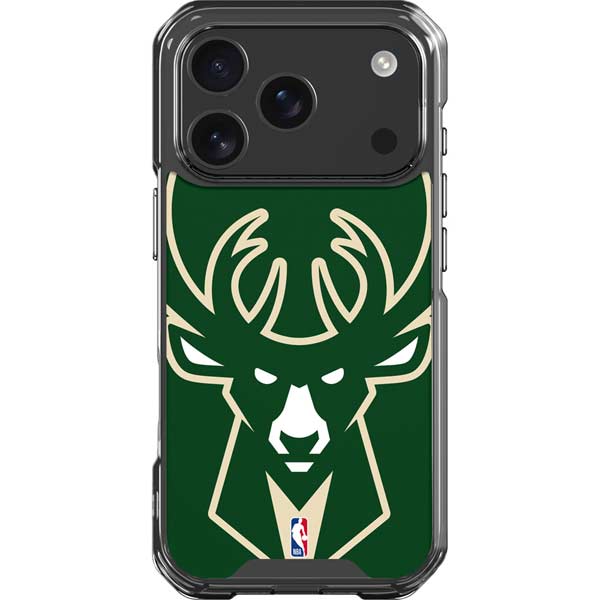 NBA Milwaukee Bucks Large Logo iPhone 17 Pro Clear Case