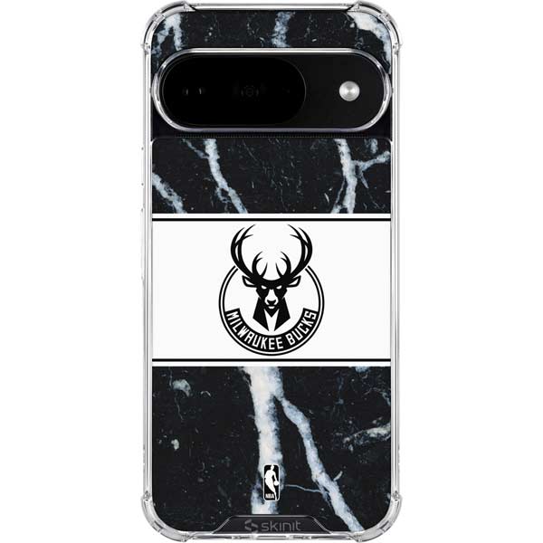 NBA Milwaukee Bucks Marble Google Pixel 10 Clear Case