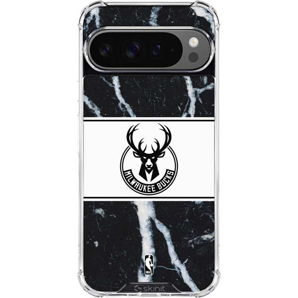 NBA Milwaukee Bucks Marble Google Pixel 10 Pro Clear Case
