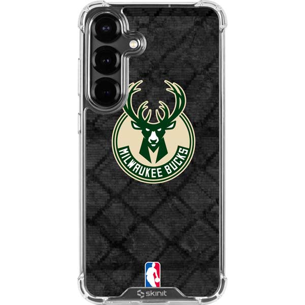 NBA Milwaukee Bucks Rusted Dark Galaxy S26 Clear Case