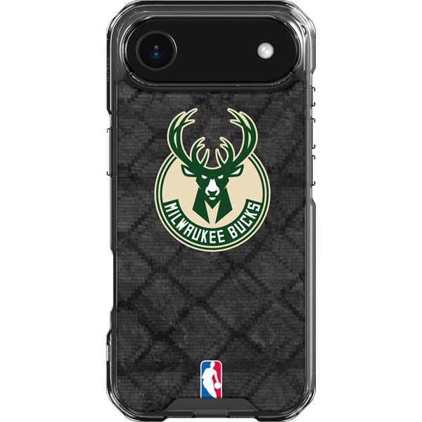 NBA Milwaukee Bucks Rusted Dark iPhone 17 Air Clear Case