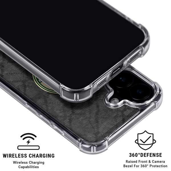 NBA Milwaukee Bucks Rusted Dark iPhone 17 Clear Case