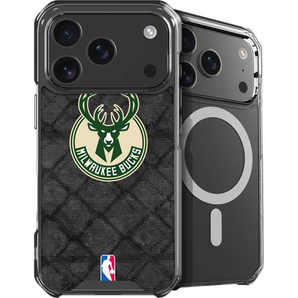 NBA Milwaukee Bucks Rusted Dark iPhone 17 Pro MagSafe Case