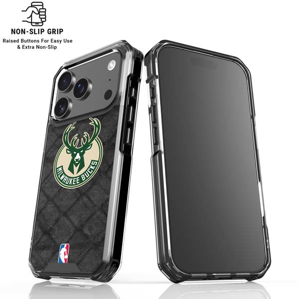 NBA Milwaukee Bucks Rusted Dark iPhone 17 Pro MagSafe Case