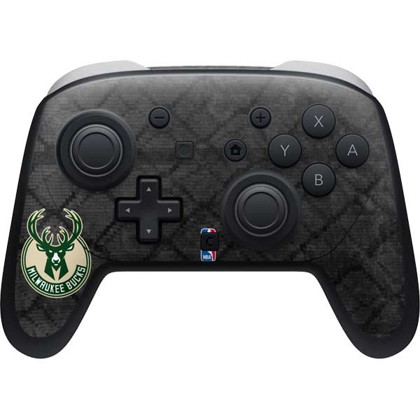 NBA Milwaukee Bucks Rusted Dark Nintendo Switch 2 (2025) Pro Controller Skin