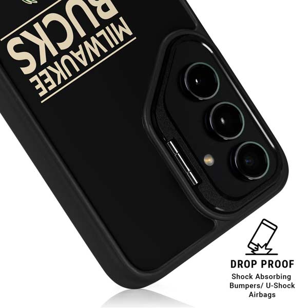 NBA Milwaukee Bucks Standard - Black Galaxy S26 Ultra Kickstand Case