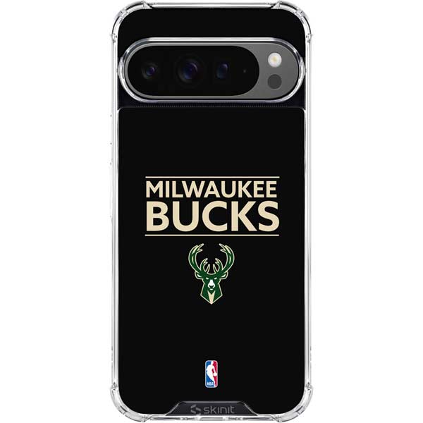 NBA Milwaukee Bucks Standard - Black Google Pixel 10 Pro Clear Case