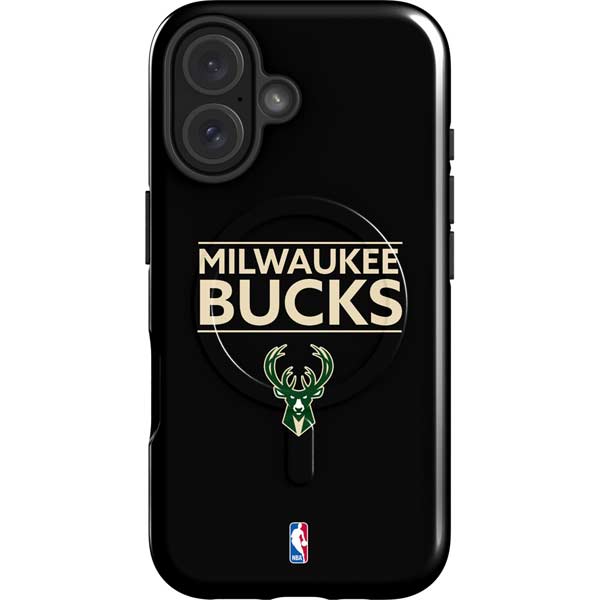 NBA Milwaukee Bucks Standard - Black iPhone 16 Plus Magsafe Impact Case