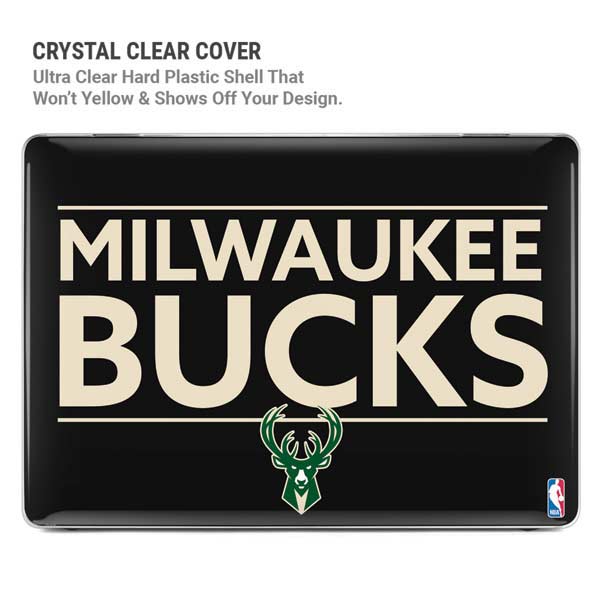 NBA Milwaukee Bucks Standard - Black MacBook Pro 14in (2021-24) Case plus Skin