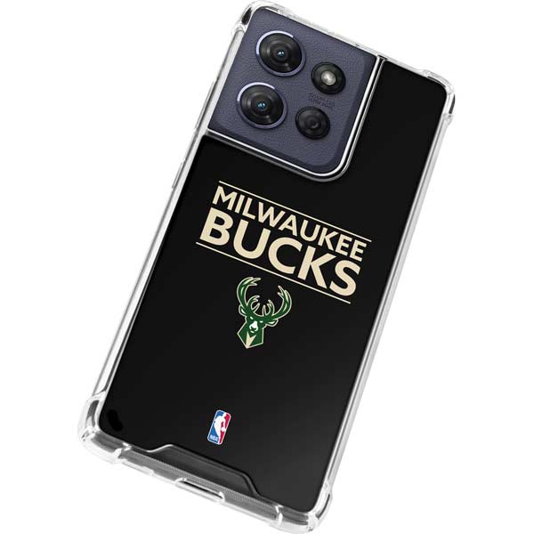 NBA Milwaukee Bucks Standard - Black Moto G 5G (2025) Clear Case