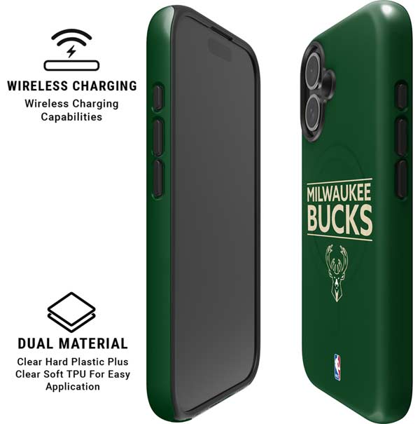 NBA Milwaukee Bucks Standard - Green iPhone 16 Plus Magsafe Impact Case