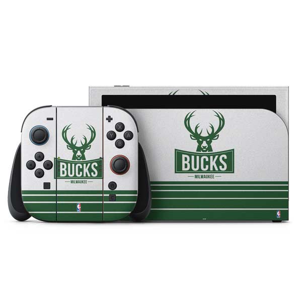 NBA Milwaukee Bucks Static Nintendo Switch 2 (2025) with Joy-Con Skin