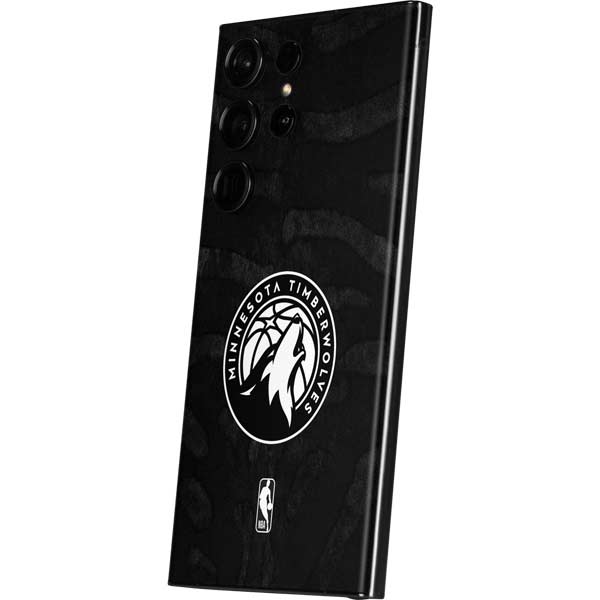 NBA Minnesota Timberwolves Black Animal Print Galaxy Skins