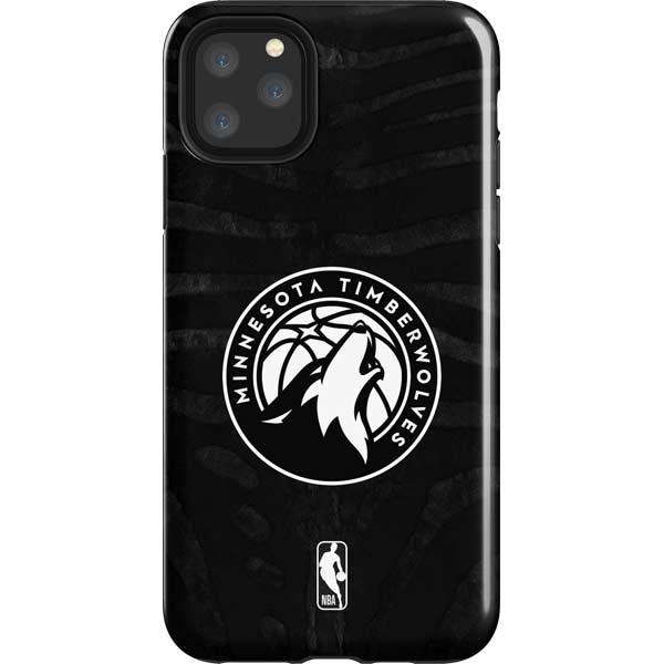 NBA Minnesota Timberwolves Black Animal Print iPhone Cases