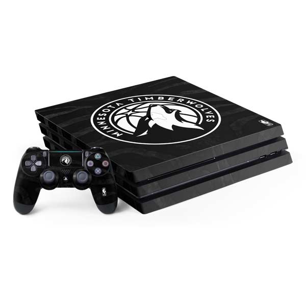 NBA Minnesota Timberwolves Black Animal Print PlayStation PS4 Skins