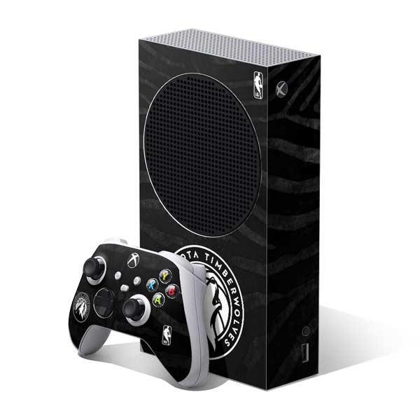 NBA Minnesota Timberwolves Black Animal Print Xbox Series S Skins