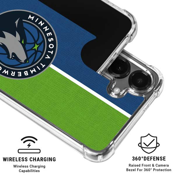NBA Minnesota Timberwolves Canvas Galaxy S26 Clear Case