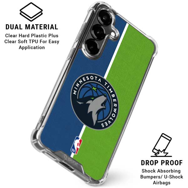 NBA Minnesota Timberwolves Canvas Galaxy S26 Clear Case