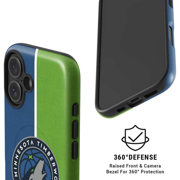 NBA Minnesota Timberwolves Canvas iPhone 16 Magsafe Impact Case