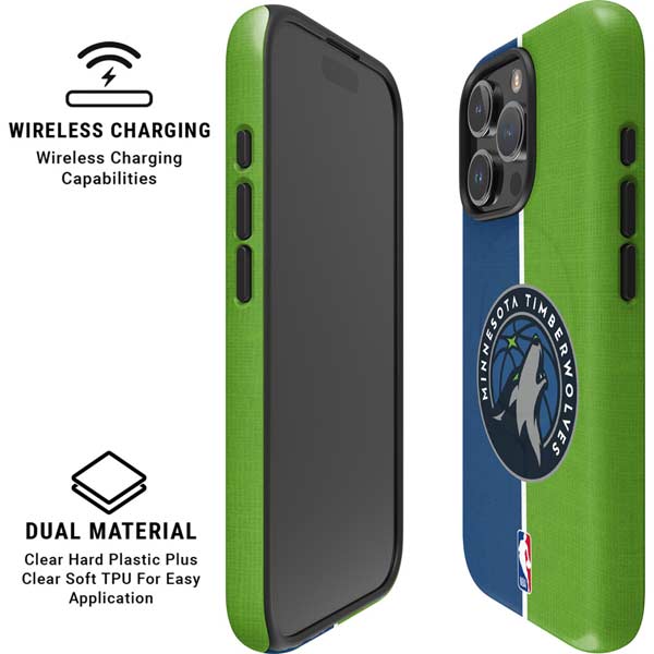 NBA Minnesota Timberwolves Canvas iPhone 16 Pro Magsafe Impact Case