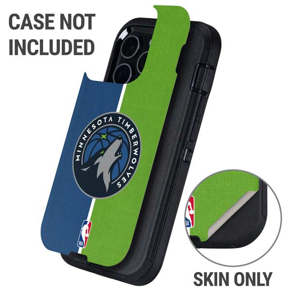 NBA Minnesota Timberwolves Canvas Otterbox Defender iPhone Skin