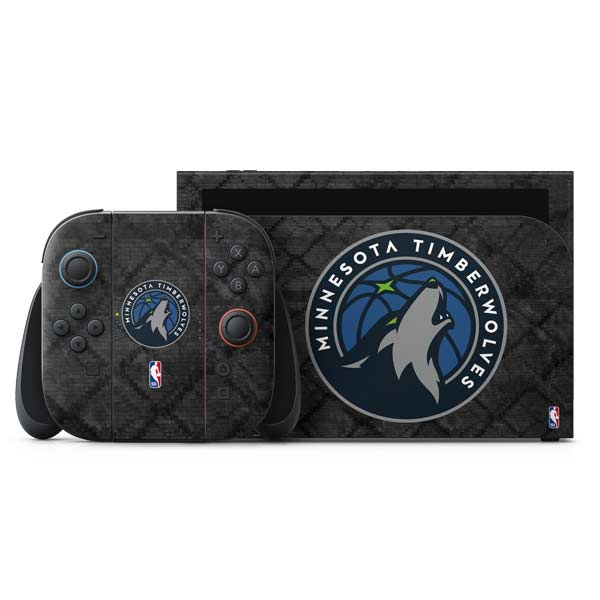 NBA Minnesota Timberwolves Dark Rust Nintendo Switch 2 (2025) with Joy-Con Skin
