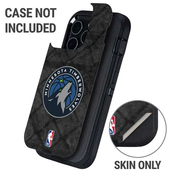 NBA Minnesota Timberwolves Dark Rust Otterbox Defender iPhone Skin
