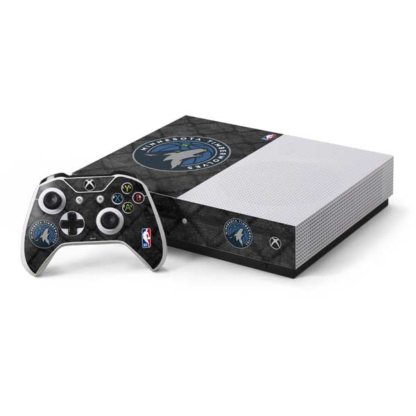 NBA Minnesota Timberwolves Dark Rust Xbox One S Console and Controller ...