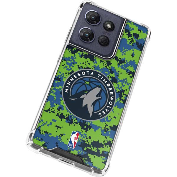 NBA Minnesota Timberwolves Digi Camo Moto G 5G (2025) Clear Case