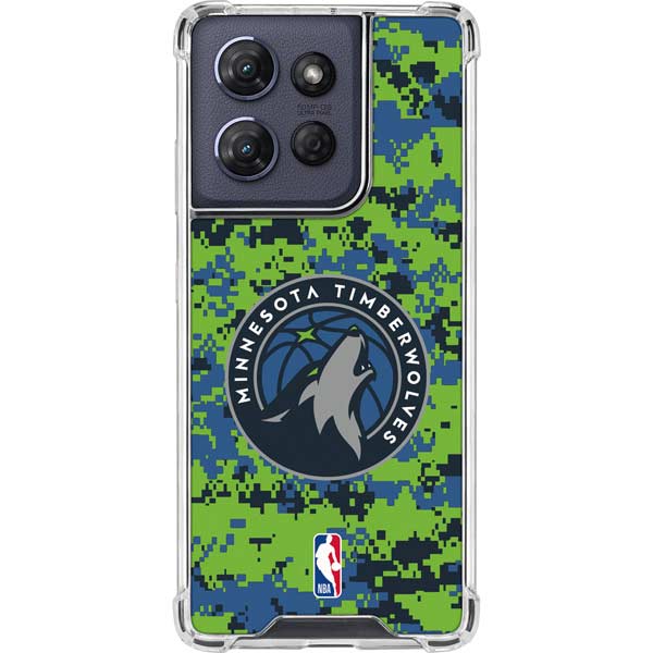 NBA Minnesota Timberwolves Digi Camo Moto G Play 5G (2025) Clear Case