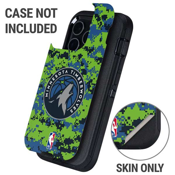 NBA Minnesota Timberwolves Digi Camo Otterbox Defender iPhone Skin