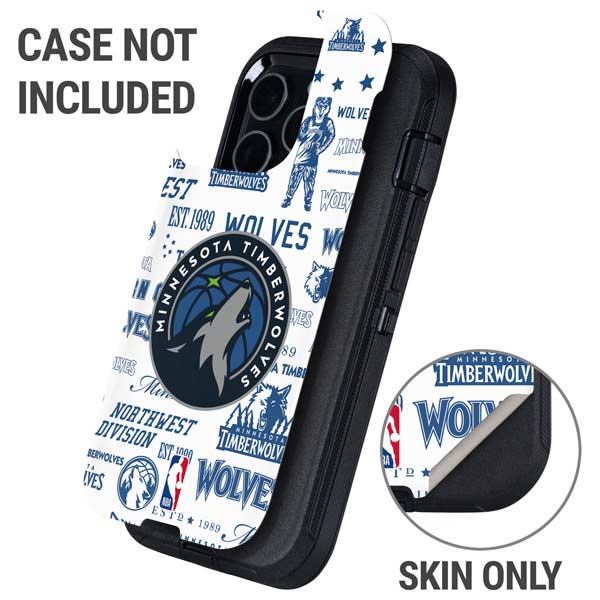 NBA Minnesota Timberwolves Historic Blast Otterbox Defender iPhone Skin