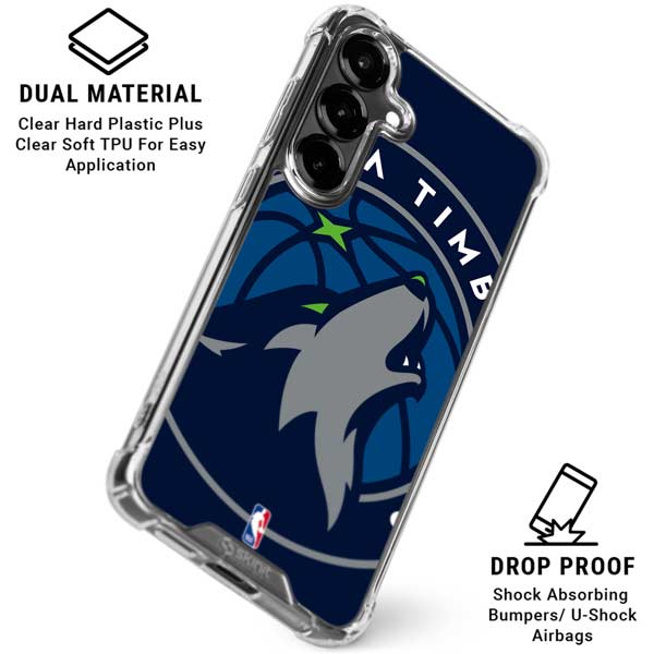 NBA Minnesota Timberwolves Large Logo Galaxy S26 Clear Case