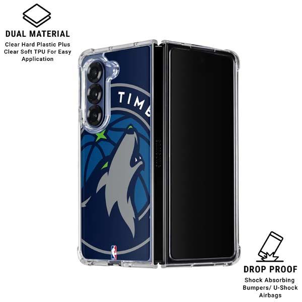 NBA Minnesota Timberwolves Large Logo Galaxy Z Fold7 Clear Case