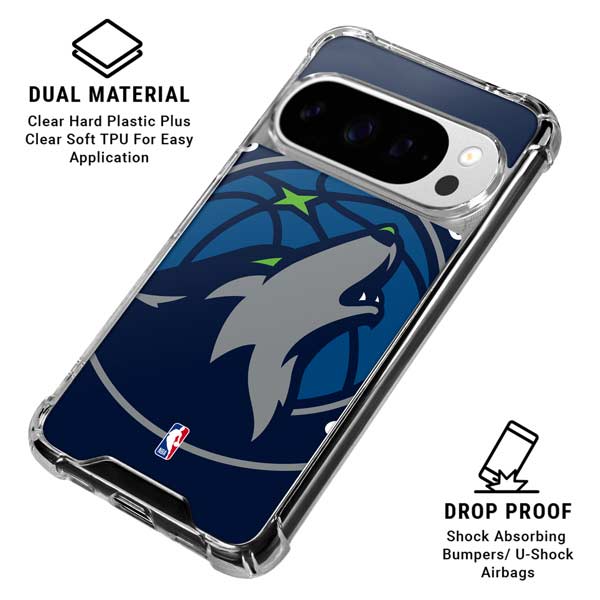 NBA Minnesota Timberwolves Large Logo Google Pixel 10 Pro Clear Case