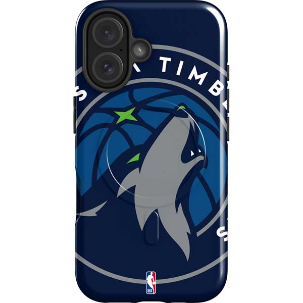 NBA Minnesota Timberwolves Large Logo iPhone 16 Magsafe Impact Case
