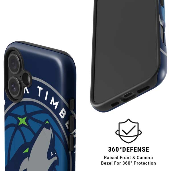 NBA Minnesota Timberwolves Large Logo iPhone 16 Magsafe Impact Case