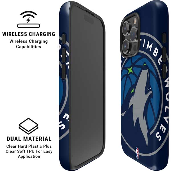 NBA Minnesota Timberwolves Large Logo iPhone 16 Pro Magsafe Impact Case