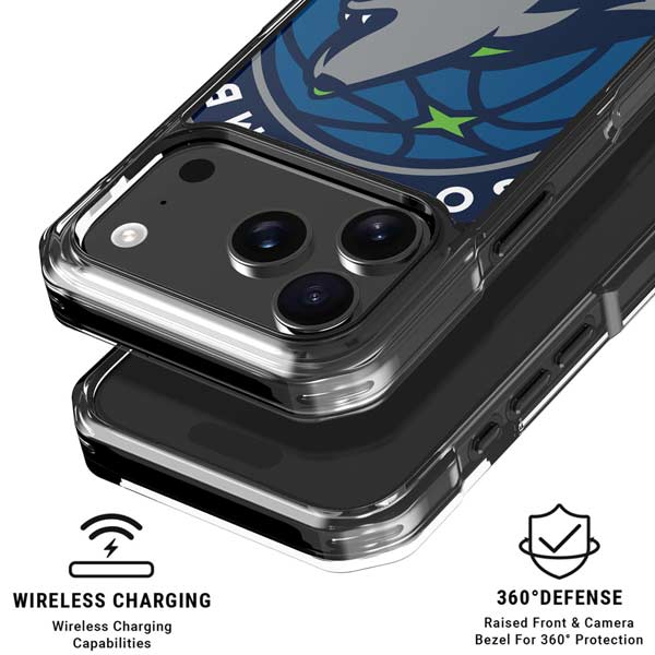 NBA Minnesota Timberwolves Large Logo iPhone 17 Pro Clear Case