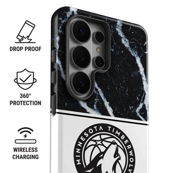NBA Minnesota Timberwolves Marble Galaxy S26 Ultra Impact Case