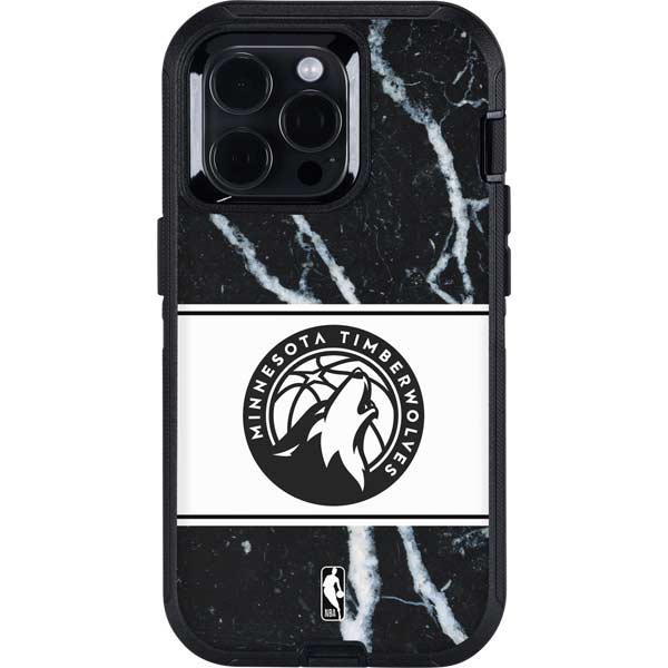 NBA Minnesota Timberwolves Marble Otterbox Defender iPhone Skin