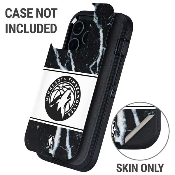 NBA Minnesota Timberwolves Marble Otterbox Defender iPhone Skin