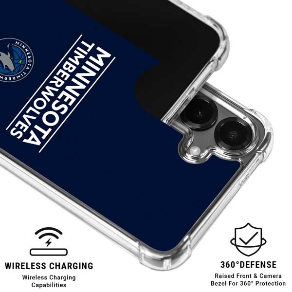 NBA Minnesota Timberwolves Standard - Navy Blue Galaxy S26 Clear Case