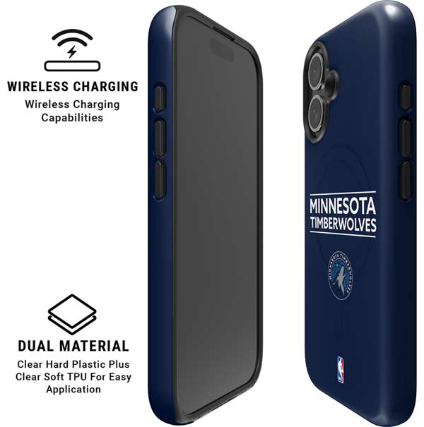 NBA Minnesota Timberwolves Standard - Navy Blue iPhone 16 Plus Magsafe Impact Case