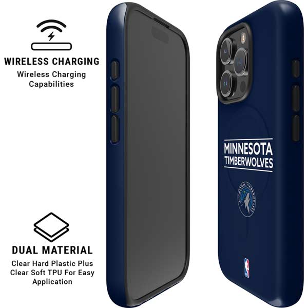NBA Minnesota Timberwolves Standard - Navy Blue iPhone 16 Pro Max Magsafe Impact Case